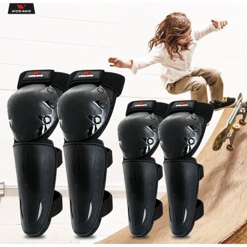 WOSAWE Motorcycle Knee Pads Kids Children Motocross Knee Protector Guard MTB Ski Protective Gear Kneepad Moto Knee Brace Support