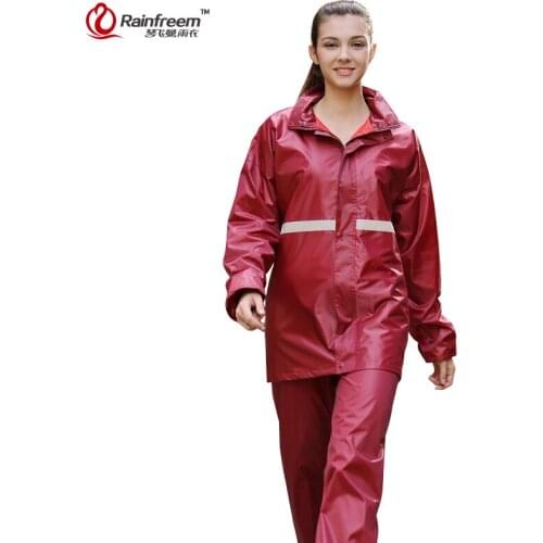 Rainfreem Men/Women Raincoat Suits Impermeable Poncho Waterproof Double-layer Rain Coat Women Camping Outdoor Rain Gear Poncho