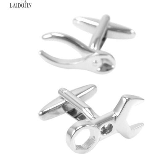 LAIDOJIN Newest Fashion Wrench Cufflinks for Mens Cuff links High Quality French Shirt Male Cuffs Accessories Business Gift