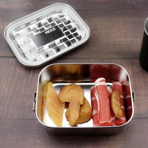 Outdoor Convenient 304 Stainless Steel Picnic Lunch Box Sealed And Insulated Lunch Box Easy To Clean