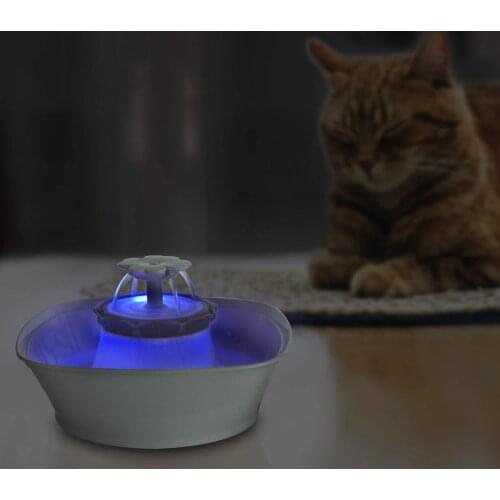 Pet Drinking Fountain LED Light Smart Dog Cat Drinker Fountain Automatically Cut off the Running Electricity When Lack of Water
