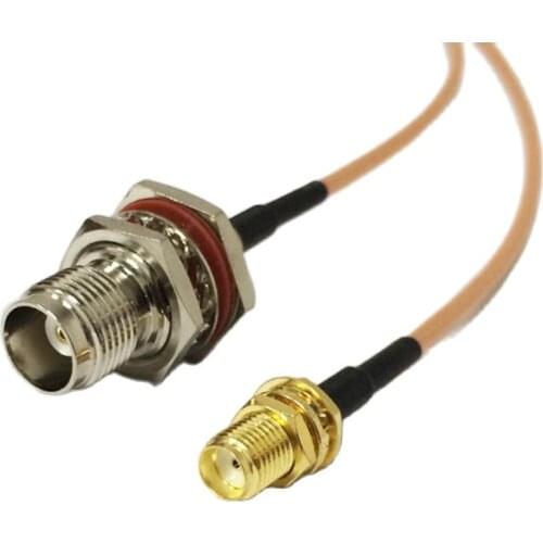 RF Antenna Cable With TNC Female Bulkhead Switch SMA Female Jack nut Pigtail adapter RG316 15cm