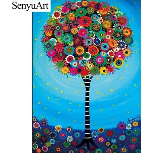 Rhinestones Diamante Paitings Vases Tree Picture Embroidery Home Decor Gifts for Friends Needlework Handmade Cross-Stitch Mosaic