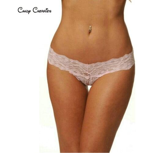 Candy Cherries Kid Size Thong Supper Slin Women Sexy Knickers Lace Soft Micro G-Strings Low Rise XS Lady Underwear