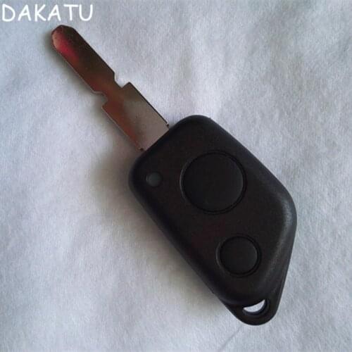 DAKATU Replacement Car Key Case For Peugeot 406 306 2 Buttons Remote Key Shell With 66# Blade