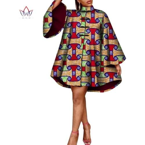 2021 African Robe African Women Clothing Long Flared Sleeve Four Cottons XS-6XL Coat Dashiki Dresses African Clothing WY8759
