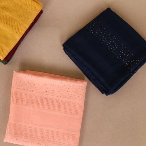 Women Cotton Scarf Diamond Shimmer Shawls Summer Bright Stole Grids Scarf Shawl Muslin Hijab Bufanda Mujer 180*90cm