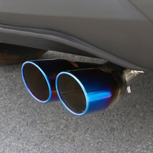 Foal Burning Stainless steel Rear Tail exhaust muffler pipe cover trim for Toyota C-HR CHR 2016 2017 2018