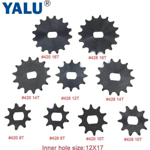 9T 10T 12T 14T 16T20T 420 428 Electric Tricycle Ebike Sprocket for Chain Drive Bicycle Motorcycle Gear DC Motor BM1418ZXF Pinion
