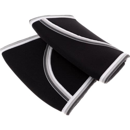 1 Pair 5mm Neoprene Elbow Support Elbow Sleeves Protector for Weightlifting Basketball Fitness Workouts