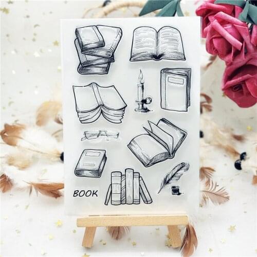 11x16CM book learning transparent seal clear stamps silicone seal roller stamps DIY scrapbook album / card production