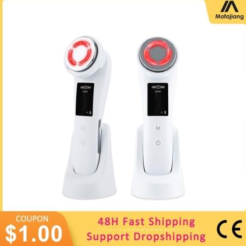 5 in 1 EMS Face Lift Devices Microcurrent Skin Rejuvenation Facial Massager Light Therapy Anti Aging Wrinkle 1M Beauty Apparatus