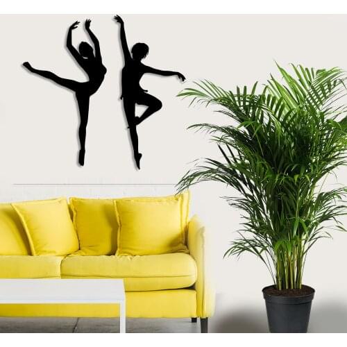 Ballet Dancing Women Wall Room Home Accessory Wooden Table 50x47cm