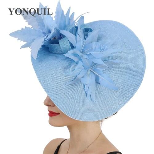 Kentucky Big Fascinators Hat Hairpin Lady For Wedding Hair Cocktail Church Hats Elegant Women Fedora Lady Fancy Flower Headwear