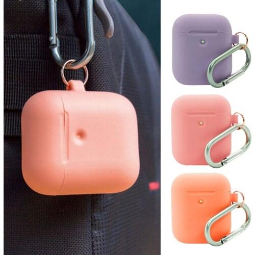 Cover For Airpods Pro Case Silicone Anti-fall Cover For Apple AirPods 1 2 Case Accessories Wireless Earphone With Keychain