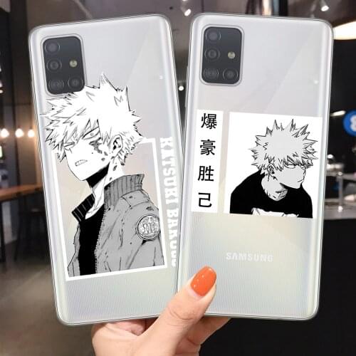 My Hero Academia Phone Case for Samsung Galaxy A21S A32 A41 A52 A72 A71 A70 4G/5G S10 S20 S21 Plus Ultra Soft Cover Anime Izuku
