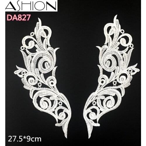 ASHION decorative embroidery clothes venise lace applique wedding dress bridal badge headband motif patch flower wedding DA827