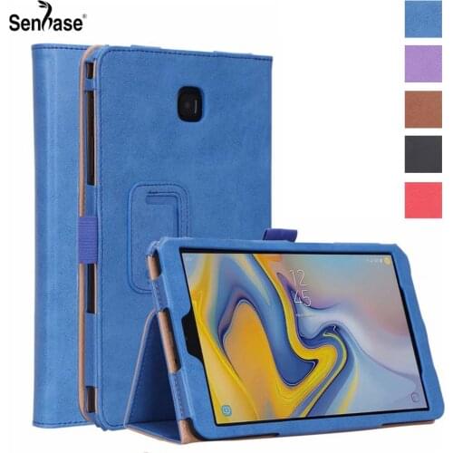 Business Flip PU Leather Card Hand Strap Stand Holder Tablet Cover For Samsung Galaxy Tab A 8.0 2018 T387 SM-T387W SM-T387V Case