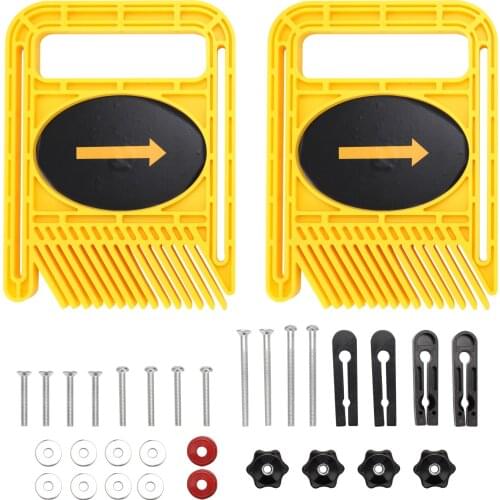 Woodworking Double Feather Loc Board Set Miter Gauge Slot T Track Woodwork Saw Table Fence DIY Safety Tools Feather Loc Board