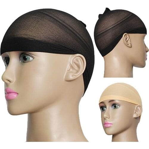 Dropshipping 2 Pcs/Set Unisex Stocking Wig Liner Cap Nylon Stretch Breathable Mesh Hat SMJ