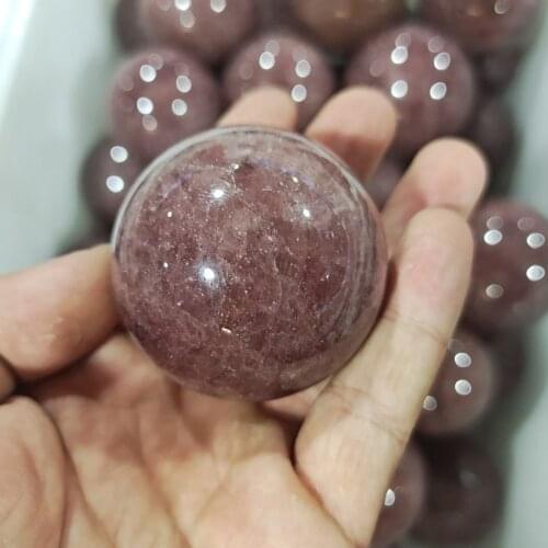 Natural Polished Strawberry Quartz Sphere Crystal Ball,Natural Rose Stone,Healing Crystal Ball,Home Decoration,Reiki ,FengShui
