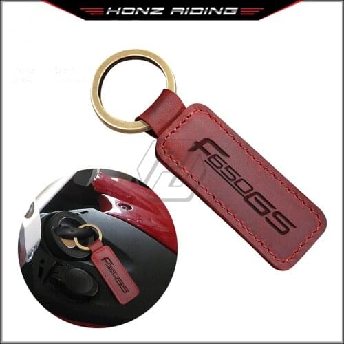 For BMW Motorrad F800R Motorcycle Cowhide Keychain Key Ring