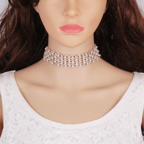 Famous Brand Fashion AAA Zirconia Choker Necklace full wear with bead necklace necklace clavicular strands necklace