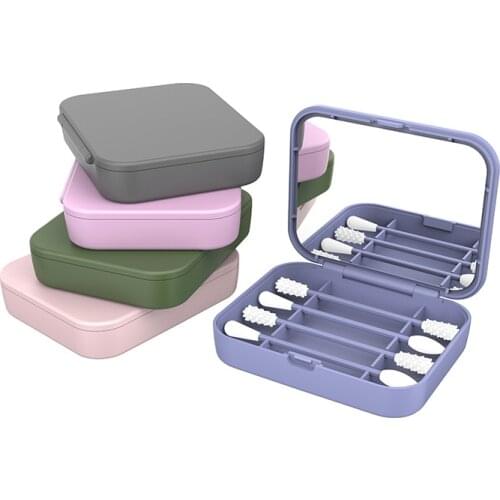 4PCS Cosmetic Silicone Cotton Swab Stick Reusable Cotton Swab Double-headed Protable Recyclable Cleaning Super Soft Ear Swabs