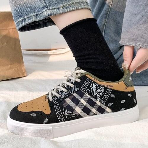 Classic Women Casual Shoes Platform Retro Fashion Checkerboard Sport Outdoor Girls Sneakers Zapatos De Mujer Tenis Zapatillas