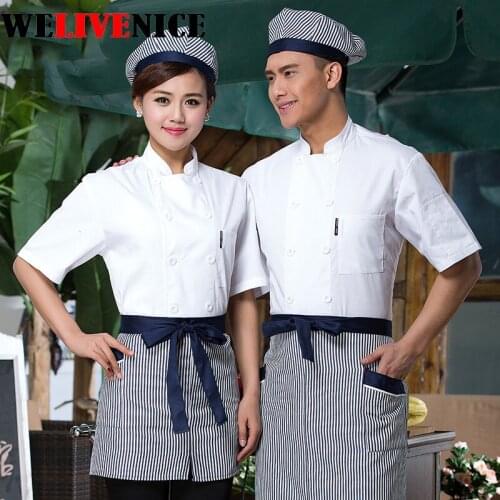 Kitchen Chef Jacket Uniforms Full Sleeve Cook Clothes Food Services Frock Coats Work Wear CSF703