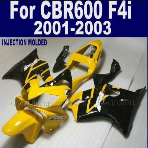 Injection Mold Motorcycle Fairing Kit For Honda CBR 600 F4i 2001 2002 2003 CBR 600 F4i 01 02 03 Orange Black Body Fairing