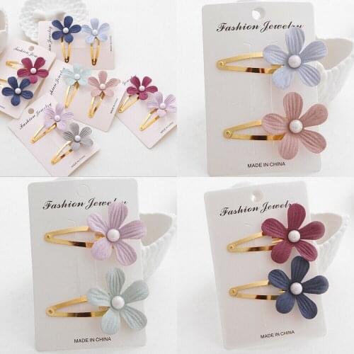 Cute Girls Pearl Flower Hair Clip Bohemia Hair Clip Beach Hair Accessories New