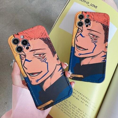 Cute Shockproof Silcone Phone Case for IPhone 12 Mini 11 Pro Max XS XR X 8 7 Plus SE2020 Japanese Anime Jujutsu Kaisen Cover