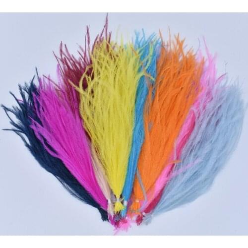 Natural Colorful Ostrich Feathers Silk Fluffy Plume Decoration 15-20cm/6-8inch White Ostrich Feather Trim Feathers for Clothes