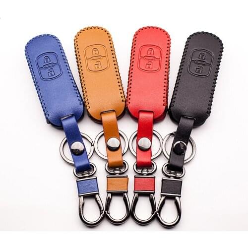 Newest Leather Car Key Cover ,car styling for Mazda 2 3 5 6 8 MAZDA MX5 MAZDA CX-3 CX-5 CX-7 CX-9 axela 3 atenza 6