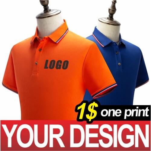 2021 new mens and womens business polo shirts with custom printing and embroidery