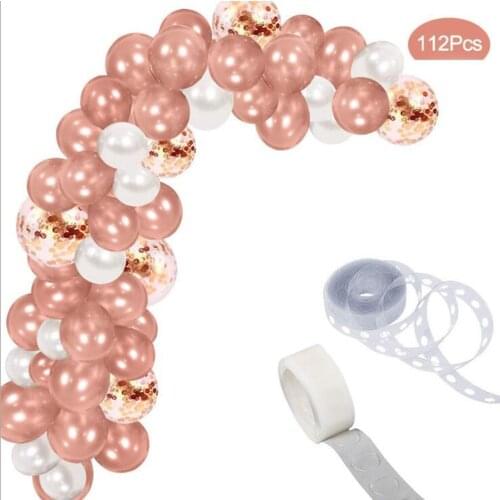New Year Christening Decor Balloon Garland Kit Rose Gold Arch Wedding Bridal Baby Shower Birthday Bachelorett Party Decoration