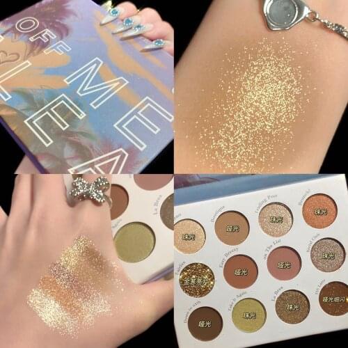 GUICMAIEyeshadow Pallete 9 Color Neon Glitter Eye Powder Shimmer Matte Pigmented Eyeshadow Palette Makeup Palette Cosmetic