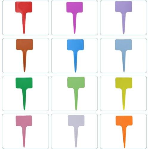 T-Shape Plastic Thick Plant Labels Waterproof Re-Usable Nursery Flower Vegetables Seedling Herb Tags Garden Markers Sign Stakes