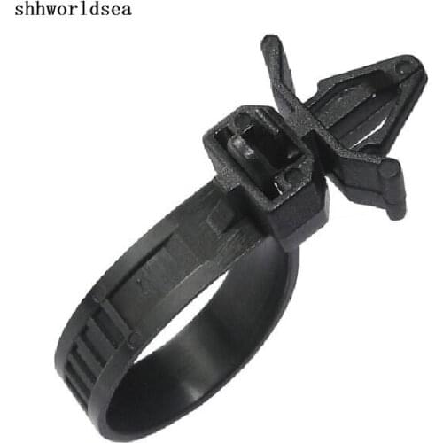 Shhworldsea auto plastic clip and fasteners releasable cable strap for mazda 9928-90-753 fits into 7mm hole