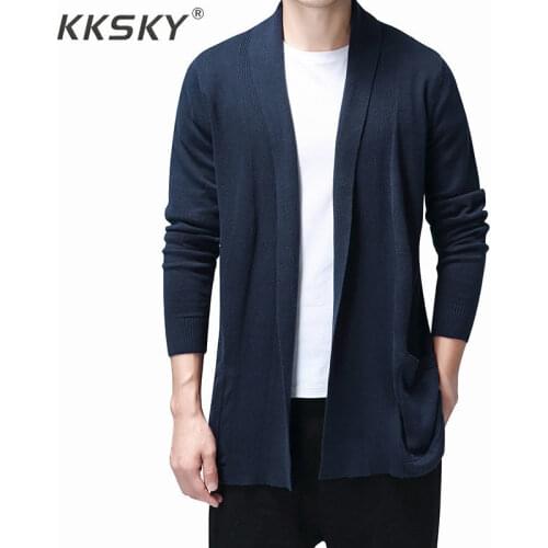 Full Shawl Sweaters Korea Style Mens Cardigan Sweater Cotton Knitwear Homme Casual Sweaters Dress 3xl Black Cardigans Newest