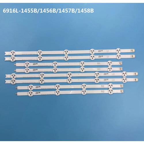 LED Backlight strip(8)For TOSHIBA 42L6453DB 42PFH5209 42PFT6309 42 V14 DRT 6916L-1455A 1456A 1457A 1458A 1588A 1589A 1590A 1591A