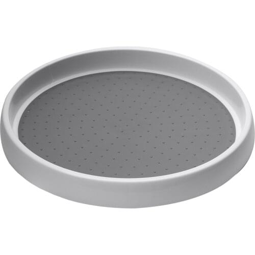 Promotion! 360 Rotation Non-Skid Spice Rack Pantry Cabinet Turntable with Wide Base Storage Bin Rotating Organizer for Kitchen S