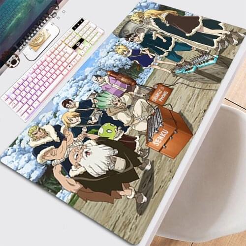 Extended Pad For Mouse Computer Accessories Table Pad Gamer Mat Kawaii Desk With Mat Cute Mouse Pads Keyboard Handsome Dr. Stone