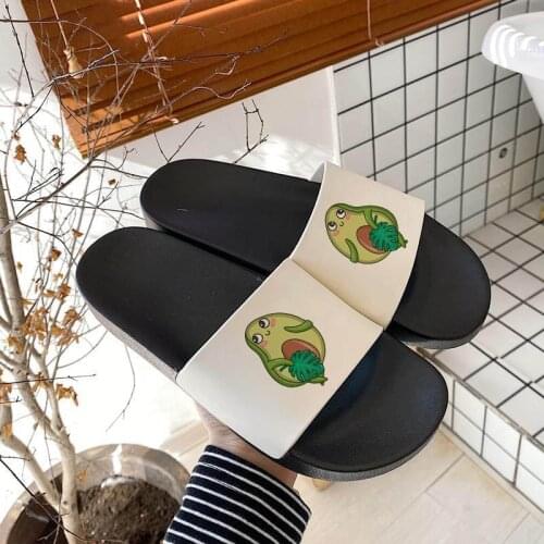 Summer Shoes For Women Home Non-slip Slippers Funny Avocado Pattern Bathroom Flip Flops Beach Slides Female shoes Plus Size 41