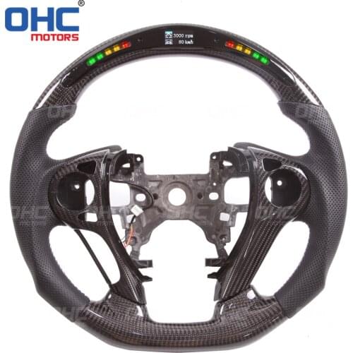 Real Carbon Fiber LED Steering Wheel compatible for Ac-co-rd CT1 CT2 CR3 CR3