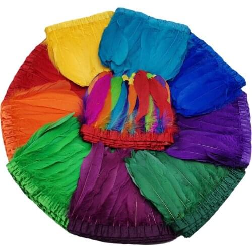 2Meters Goose Feather Trims DIY Dress with Feathers for Needlework Decor Belt Clothing Wedding Accessories Plume Crafts 15-20cm