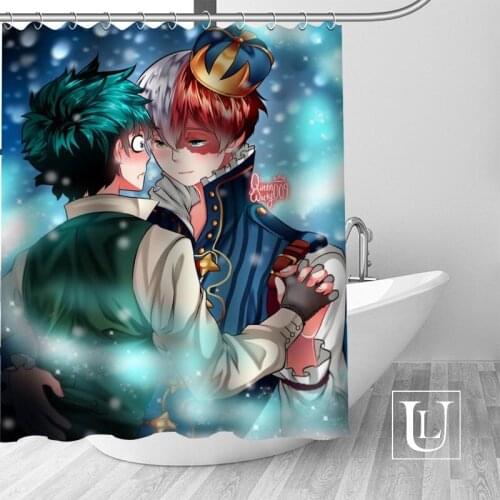 Waterproof Bathroom Curtains Modern Boku no Hero AcademiaTodoroki Shower Curtain polyester Bath screens Customized curtain