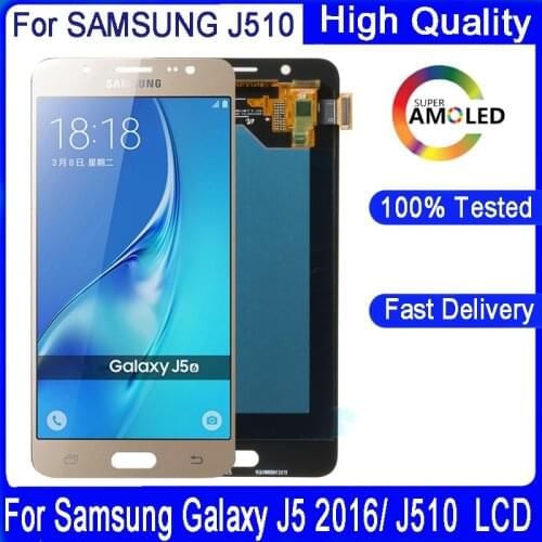 ORIGINAL 5.2'' LCD For SAMSUNG Galaxy J5 2016 LCD Display J510 J510F J510FN J510M LCD Display Touch Screen Digitizer Assembly