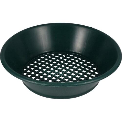 1Pc Green Gold Pan Sifting Classifier Mesh Screen Mining Sifter Metal Detecting Tool Panning Classifier 34x34x10Cm
